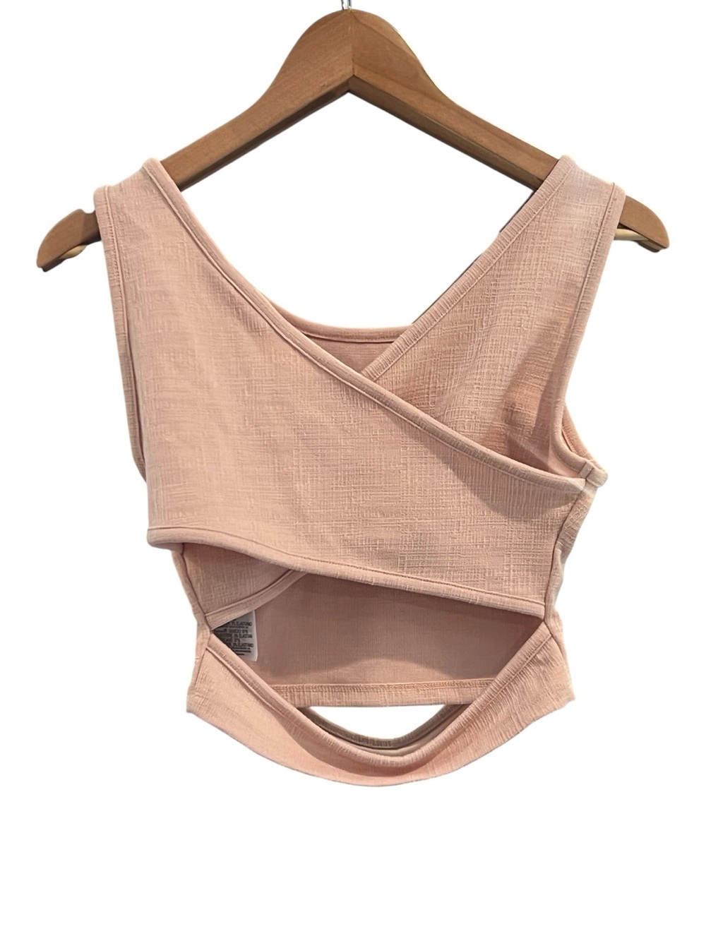 Roxy Good Keepsake Cut-Out Criss-Cross Wrap Fitted Crop Top Tank